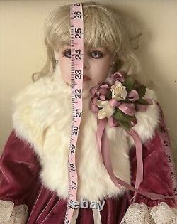 Unique Rustie Sitting Porcelain Doll #1 By Bobbi V. Anguish, 1989, 27 in