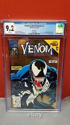 Venom Lethal Protector #1 Gold Variant Marvel 1993 Cgc 9.2 1st Solo Title Key