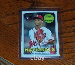 Victor Robles 2018 Topps Heritage Special Edition Real One RC Auto 37/69 Red Ink