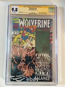 Wolverine #75 1993 CGC 9.8 WP Signed by Adam Kubert