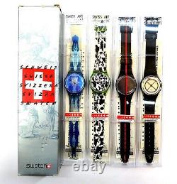 X4 Swatch Swiss Art Watch 700 Year Switzerland 22nd Special Edition Set NEW NOS