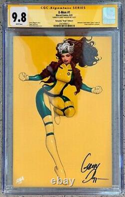 X-MEN #1 CGC 9.8 David Nakayama Yellow Rogue VIRGIN Variant Signed Gerry Duggan