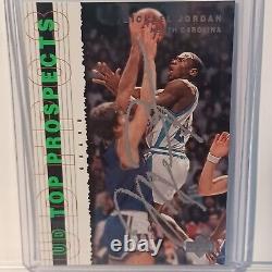 2003 UD Top Prospects Michael Jordan #58 Carte North Carolina signée COA