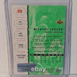 2003 UD Top Prospects Michael Jordan #58 Carte North Carolina signée COA