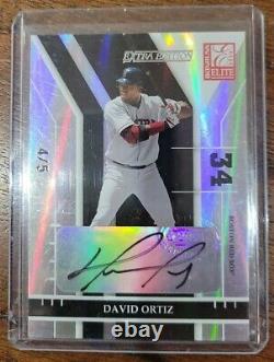 2004 Donruss Elite Édition Extra David Ortiz Signature Auto Red Sox Hof Sp 4/5