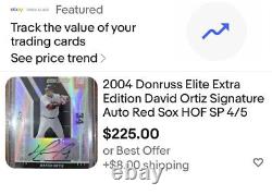 2004 Donruss Elite Édition Extra David Ortiz Signature Blue Auto Rare 4/5