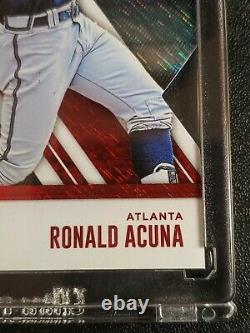 2017 Ronald Acuna Jr /99 Réfracteur Die Cut Rc Panini Elite Extra Edition Ixcz