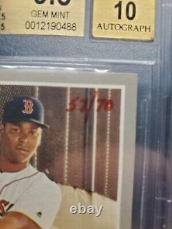 2019 Heritage High Number Rafael Devers Red Ink Sp Auto #57/70 Bgs 9,5