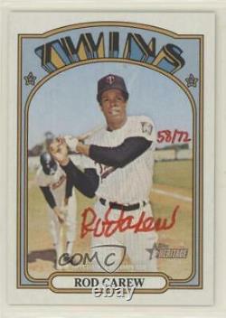 2021 Topps Heritage Real One Special Edition Red Ink /72 Rod Carew Auto Hof