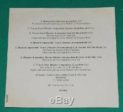 Adam Clayton Et Larry Mullen Theme From Missionimpossible Brésil 96 U2 CD Promo