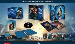 Aquaman Hdzeta Exclusif 4k Uhd Blu-ray Steelbook Simple Lenticulaires New Sealed
