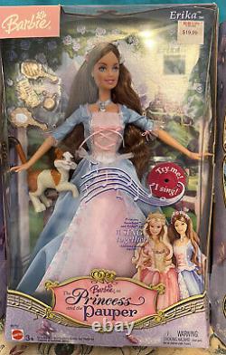 Barbie en tant que princesse et la pauvre Érika, poupée chantante, neuve sous scellée dans sa boîte, en parfait état.