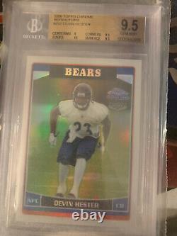 Bgs9.5/psa10 2006 Topps Chrome Réfractaire Devin Hester #252 Special Edition Rc