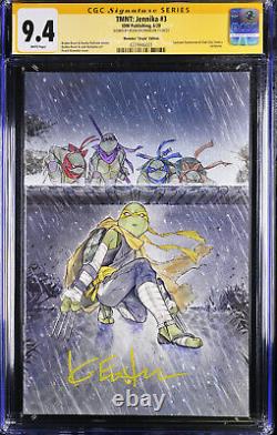 CGC 9.4 TMNT Jennika #3 Excl Peach Virgin Variant Signé par Kevin Eastman