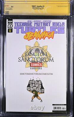 CGC 9.4 TMNT Jennika #3 Excl Peach Virgin Variant Signé par Kevin Eastman