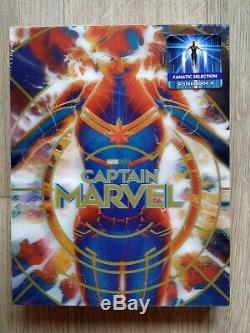 Capitaine Marvel Fanatique Sélection (blufans) À L'unité Lenticulaire 4k / 2d Steelbook New