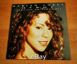 Carey Mariah Heroe Chantées En Espagnol Ultra Rare Espagnol + CD Single Promo Insert