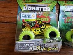 Complet Zombie Invasion Vs Hunter Doubles & Singles Lot (6) Spin Jam Monster Trucks