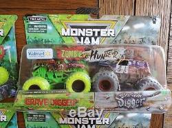 Complet Zombie Invasion Vs Hunter Doubles & Singles Lot (6) Spin Jam Monster Trucks