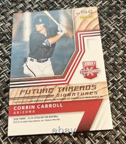 Corbin Carroll 2020 Elite Extra Edition Violet Rookie Jersey Patch #4/25 Red In