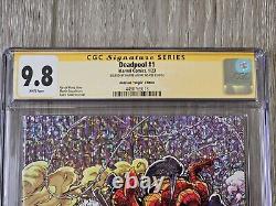 Deadpool #1 CGC SS 9.8 Signé Kaare Andrews Variante Vierge Wolverine Spiderman