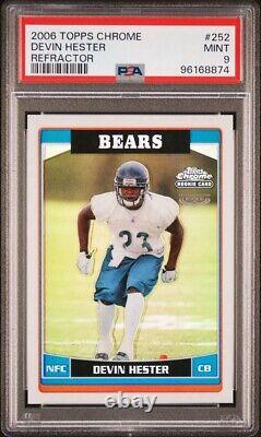 Devin Hester 2006 Topps Chrome Édition Spéciale Réfracteur Rookie #252 PSA 9 MINT