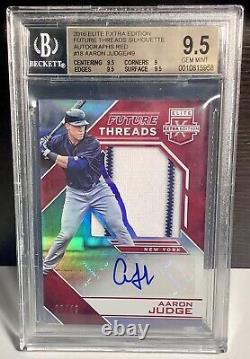 Édition Elite 2016 Extra Aaron Just Jumbo Patch Auto /49 Bgs 9.5 Yankees