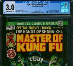 Édition Spéciale Marvel #15? Cgc 3.0? 1ère Apparition De Shang-chi! Comic 1973