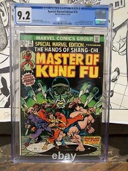 Édition Spéciale Marvel 15 Cgc 9.2 Oww 1ère Apparition Shang-chi Fu Manchu 1973