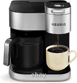 Édition spéciale K-Duo Machine à café avec dosette K-Cup et verseuse individuelle, argentée