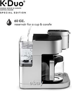 Édition spéciale Machine à café à dosettes K-Cup et à carafe, argentée