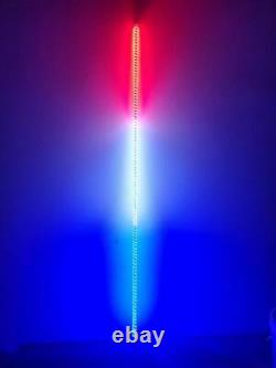 Édition spéciale de fouets 5150 de 4 pieds, de couleur rouge, blanche et bleue, avec une seule lumière à LED hyper.