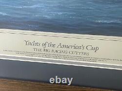 Édition spéciale encadrée et signée de Tim Thompson: Yachts de la Coupe de l'America 1992