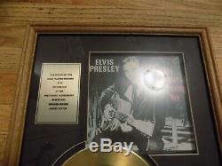 Elvis Presley 24 Kt. Dossier Special Edition D'or Plaque Encadré Love Me Tender