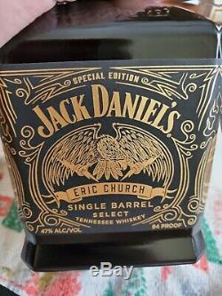 Eric Church Jack Daniels Single Barrel Select 2020 Special Edition Bouteille Vide