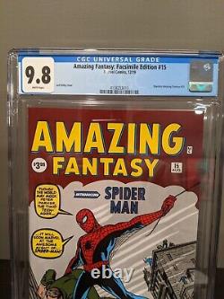 Fantasy Incroyable 15 Fac-similé Édition Cgc 9.8 Marvel Comics Réimpression Spider-man