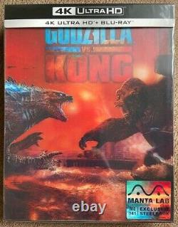 Godzilla Vs. Kong Manta Lab Steelbook Lenticule Unique 4k/2d Blu-ray Ovp