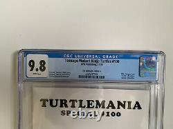 Idw Tmnt Turtlemania Special #100 Cgc 9.8 Mike Vasquez Édition De Bourse