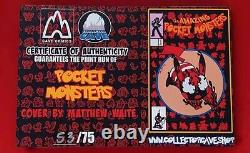Incroyable Pocket Monsters Carnagized Pikachu Pokemon par Matthew Waite #53/75 COA
