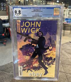John Wick #1 CGC 9.8 Couverture variante B 2017 Première apparition