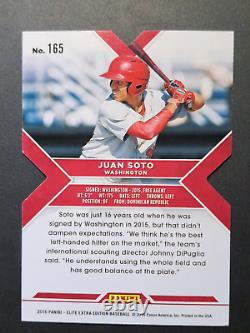 Juan Soto 2016 Panini Elite 165 Extra Edition Status Tie Dye Die Cut #/10 Rookie