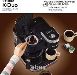 Keurig K-duo Coffee Maker, Service Unique Et 12-cup Carafe Drip Cafe Brewer, Bl