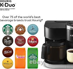 Keurig K-duo Coffee Maker, Service Unique Et 12-cup Carafe Drip Cafe Brewer, Bl