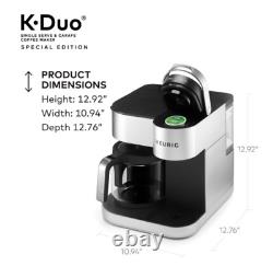 Keurig K-duo Édition Spéciale Single Servez K-cup Pod & Carafe Coffee Maker Argent