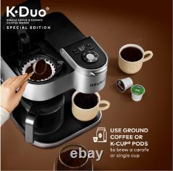 Keurig K-duo Édition Spéciale Single Servez K-cup Pod & Carafe Coffee Maker Argent
