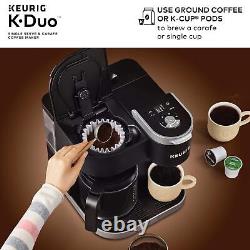 Machine à café Keurig K-Duo avec carafe et dosettes K-Cup, noir