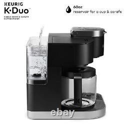 Machine à café Keurig K-Duo avec carafe et dosettes K-Cup, noir