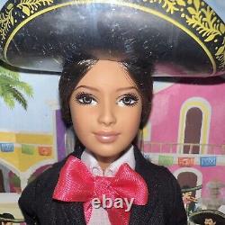 Mariachi Barbie Mexique 2014 Poupées du monde NRFB Édition Spéciale Étiquette Rose