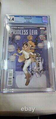 Marvel Comics Star Wars Princesse Leia #2 Cgc Graded Comic 9,4 3e Impression Rare