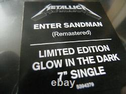 Metallica Enter Sandman (glow In The Dark) Ohne Nummer 7 Vinyl Single Rarität